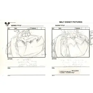 Chip n Dale Rescue Rangers Original Production Animation Storyboard Walt Disney FIRST EPISODE 1988 A17