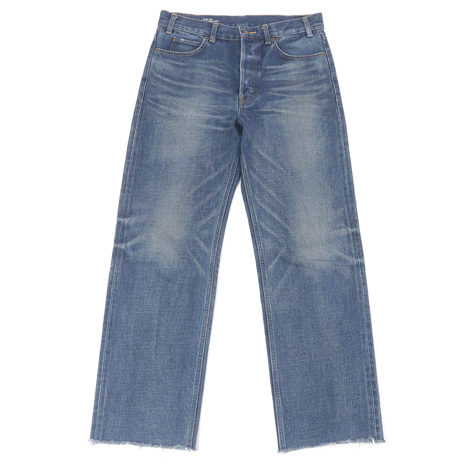 Pre-owned Celine Denim Small Leather Goods Button fly cut off cotton pants