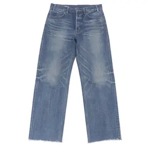 Pre-owned Celine Denim Small Leather Goods Button fly cut off cotton pants