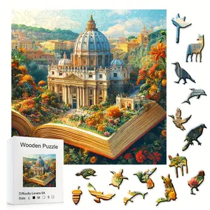 501 Pieces Magical Themed Puzzles, Mysterious Treehouse Castle Wooden Puzzles, Adult Education Gifts, High Difficulty Toys, Wooden Jigsaw Puzzle