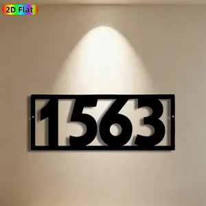 1pc Number 1563 Metal Wall Art, Bold Number 1563 Statue Mural, Ideal Gift for New Year, Christmas, Numeral Decor Enthusiasts, Weather-Resistant Metal Wall Decor Wall Sculptures, Perfect for Living Room Wall & Garden Fence, Stylish Indoor Outdoor Decor