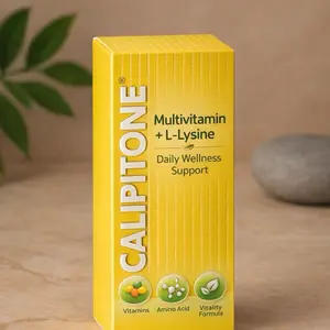 Calpitone Multivitamin + L-Lysine Daily Wellness Support with Vitamins Amino Acid & Vitality Formula for healt