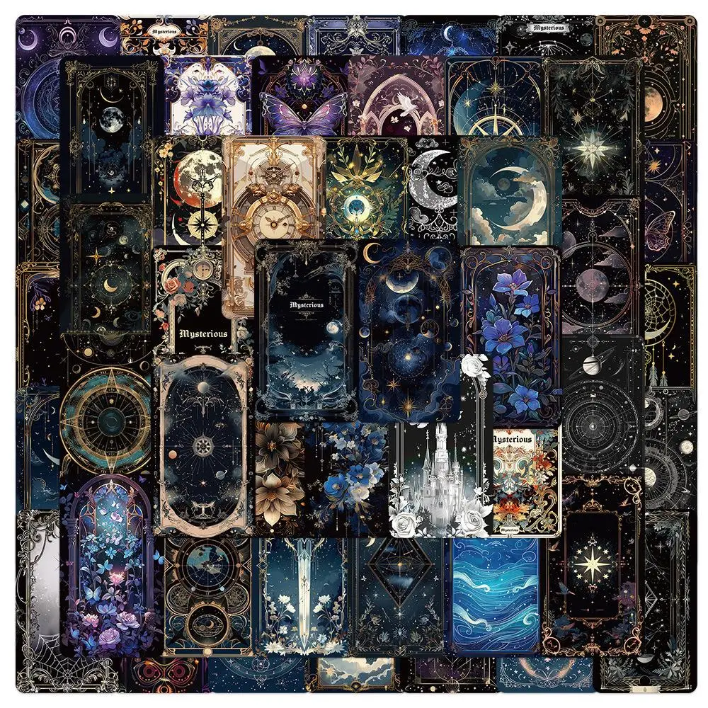 Tarot Card Pattern Car Sticker, Self Adhesive Decor Paper for Car, Car Body & Window DIY Graffiti Sticker for Car Gift Greeting Card Water Bottle