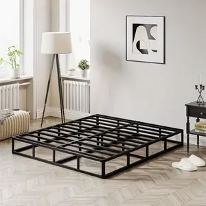 King-Box-Spring 5 Inch Metal Mattress Foundation with Box Spring Cover, Easy to Assemble, No Squeaky, Low Profile Design