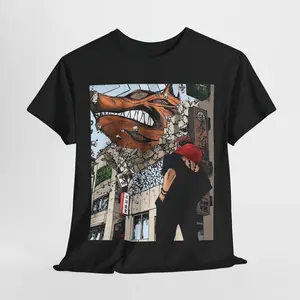 Sukuna vs. Fox Devil - Jujutsu Kaisen x Chainsaw Man Crossover Anime Graphic Tee | Epic Manga Style Battle T-Shirt | Unisex Clothing
