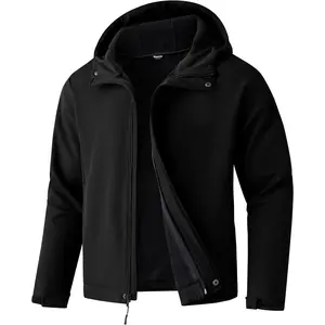 wantdo Men's Big and Tall Softshell Jacket Fleece Lined Winter Coat Hooded Waterproof Windbreaker Jackets