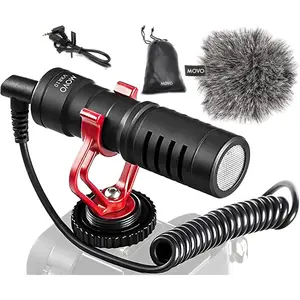 Movo VXR10 Universal Shotgun Microphone – Compact Professional Mic for DSLR Cameras, Smartphones Connector Audio Aluminum Durable Mount