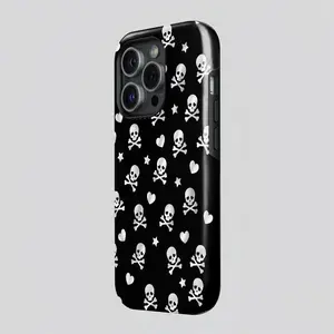 Skull for iPhone Case, suitable for iPhone17 ProMax, 16Promax, Pro, plus, 15, 14, 13. Stylish design, shockproof protective case, smartphone case, phone cover, gift