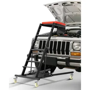 fathersdaygift VEVOR Automotive Top Creeper, Engine Creeper 42.5-64.8, 400 LBS Capacity High Top Creeper, 4 Swivel Caster Wheels, Padded Deck, Creeper for Home Garage, Workshop Repair Maintenance