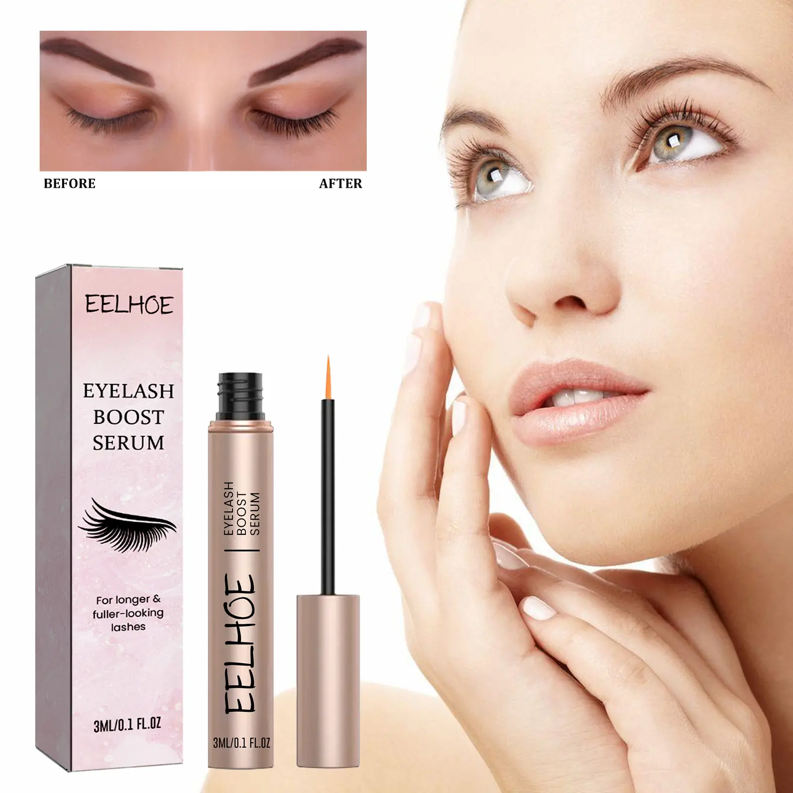 EELHOE Washable Mascara, Buildable Mascara Volume and Length Formula for Bold, Separated Lashes Makeup Cosmetic