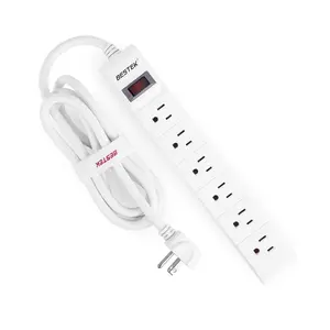 6-Outlet 6 Feet Extension Cord Power Strip 15A 1875W Surge Protector