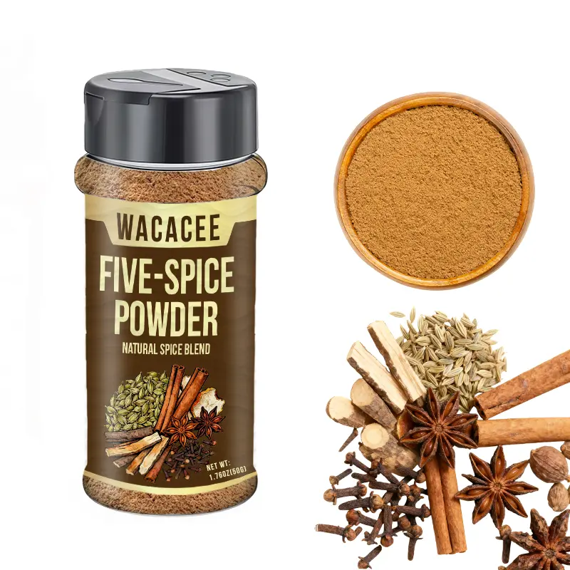 WACACEE Five Spice Powder, rich flavor with fine texture, no additives; suitable for home use—ideal for braising, stir-frying, and enhancing the aroma of fillings/meat mixtures.