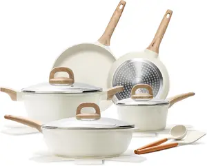 14 Pcs Pots and Pans Set, Nonstick Cookware Sets, Granite Induction Cookware Non Stick Cooking Set with Frying Pans, Saucepans, Saute Pan