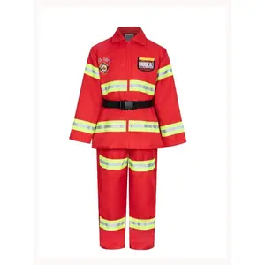 Fire Theme Performance Costume Set, Loose Fit for Easy Movement, Career Enlightenment, School Safety Education Day