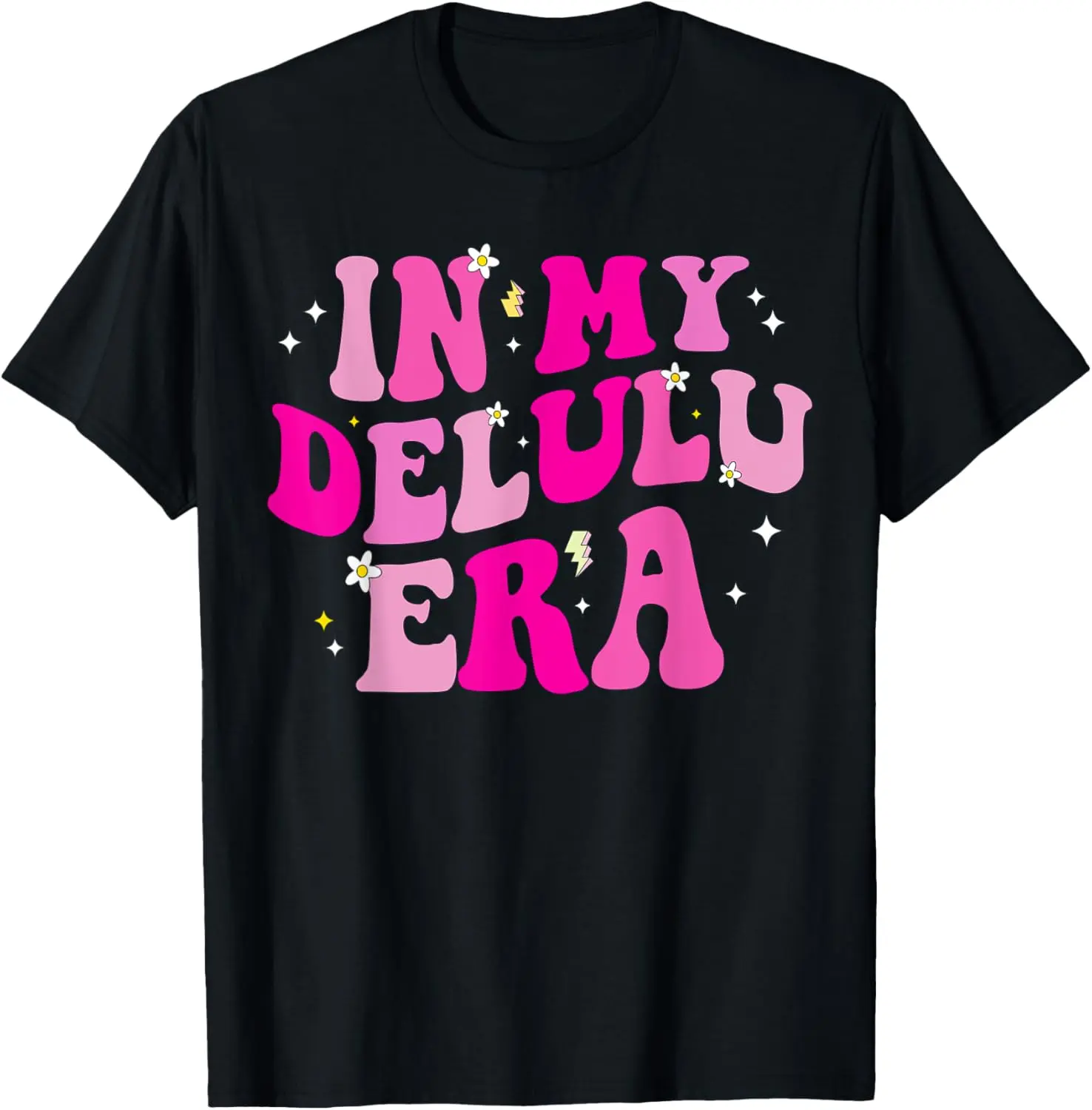 In My Delulu Era Funny Meme T-Shirt Pure Cotton Graphic Tees Menswear Top: Gifts for Men & Women