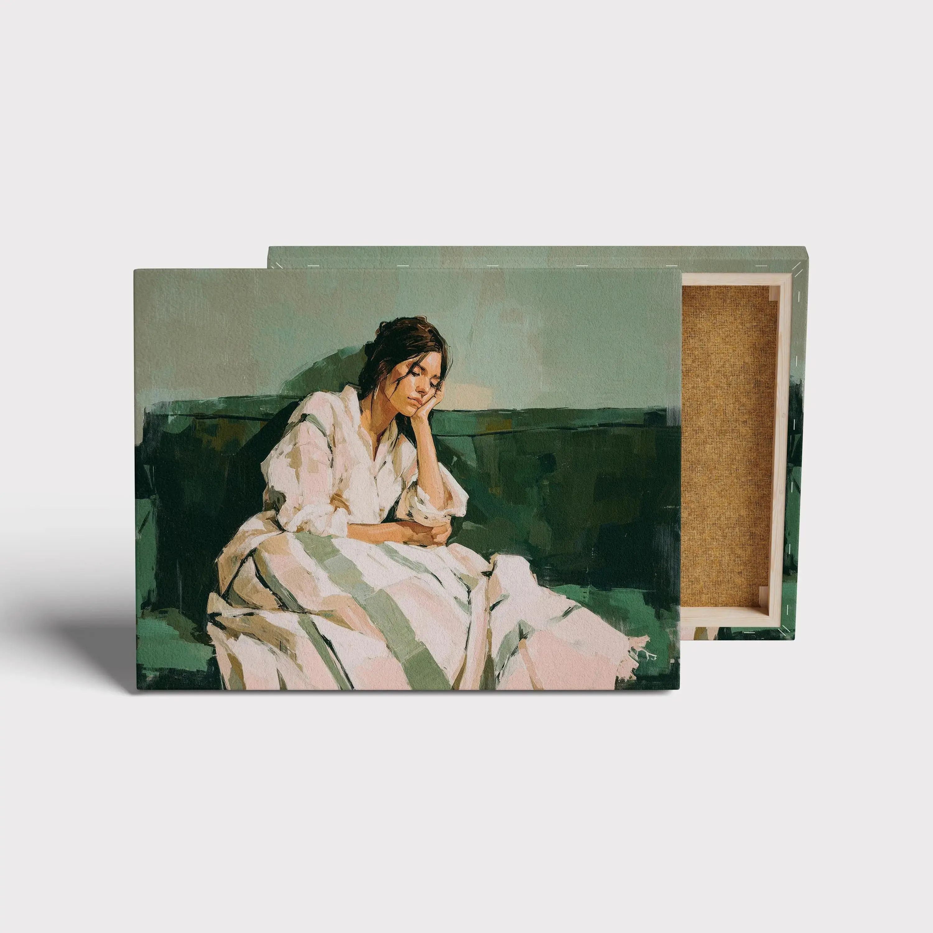 Quiet Reflection – Modern Portrait Wall Art Canvas