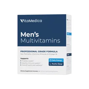 VitaMedica Men’s Multivitamin | Vitamins, Minerals, Omega3s and Saw Palmetto | Box of 30 Easy Daily Packs of Supplements for Men