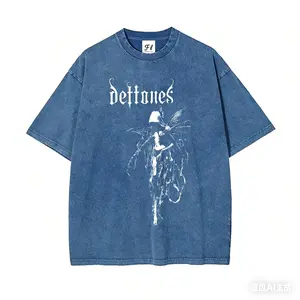 Unisex Deftones Retro Heavy Metal Graphic Vintage Washed T-Shirt  – Rock Band Style Short Sleeve Tee sky tops 67 white funny men ivori merch world tshirts french terry summer clothes jorts gorlock destroyer freedom jesus treaty purple rain
