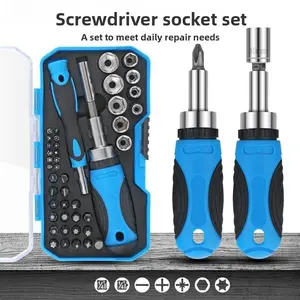 Professional Repair Tool Set, 44-In-1 Ratchet Wrench and Screwdriver Kit, High-Quality Multi-Function Bicycle and Scooter Tools, No Battery Needed
