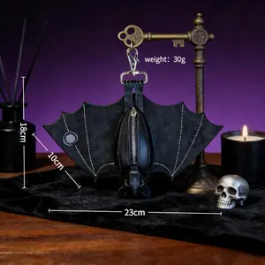Premium Leather Bat-Shaped Coin Purse - Gothic Vintage Style| Foldable Wing Design| Ideal for Home Storage/Hiking/Travel/Camping/Daily Commute/Car Accessories.A high-quality gift suitable for both men and women.