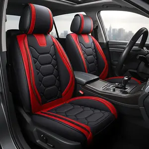 Seat Covers Front Seats,  Faux Leather Seat Covers for  Universal Fit for SUV, , Sedan, Black   Seat Protector with Cushions