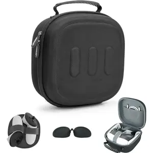 Hard Carrying Case Compatible with Meta Quest 3S/Quest 3/Quest 2/Vision Pro, VR Gaming Headset and Touch Controllers Travel Case with Lens Cover for Oculus Quest 3/2/ Vision Pro Accessories