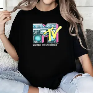 MTV Logo Distressed Boombox T-shirt, Music Television MTV Logo Tee, I Want My Boombox Tee, MTV Logo T-shirt, Disneyland Family Matching Tee