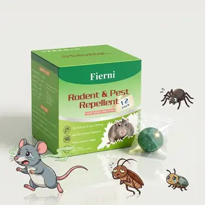 Fierni Rodent & Pest Repellent 12 Pack – 100% Natural Essential Oil Formula – Repels Ants, Spiders, Roaches, Mice, Silverfish & More – Safe for Indoor Use – No Chemicals, No Traps – Family & Pet Friendly