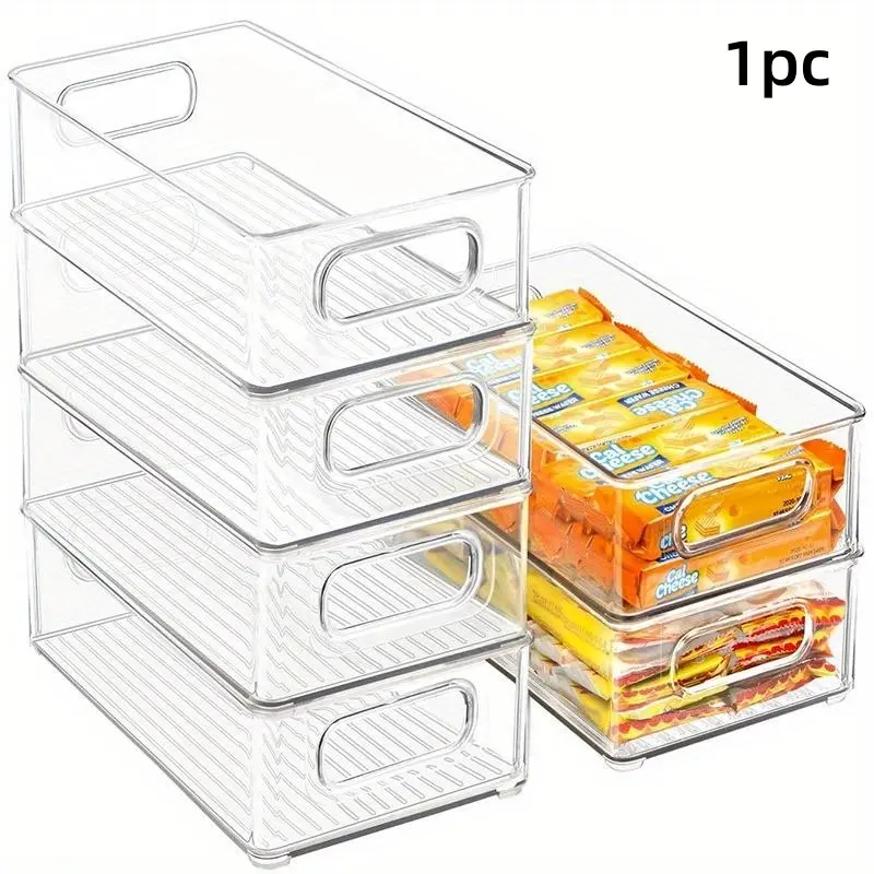 Kitchen Storage Box, Food Grade Transparent Egg Organizer, Refrigerator Divider for Fruits & Vegetables, Cosmetic Holder, Fridge Storage Organizer, Stackable Fridge Organizer, Fridge Organizers And Storage