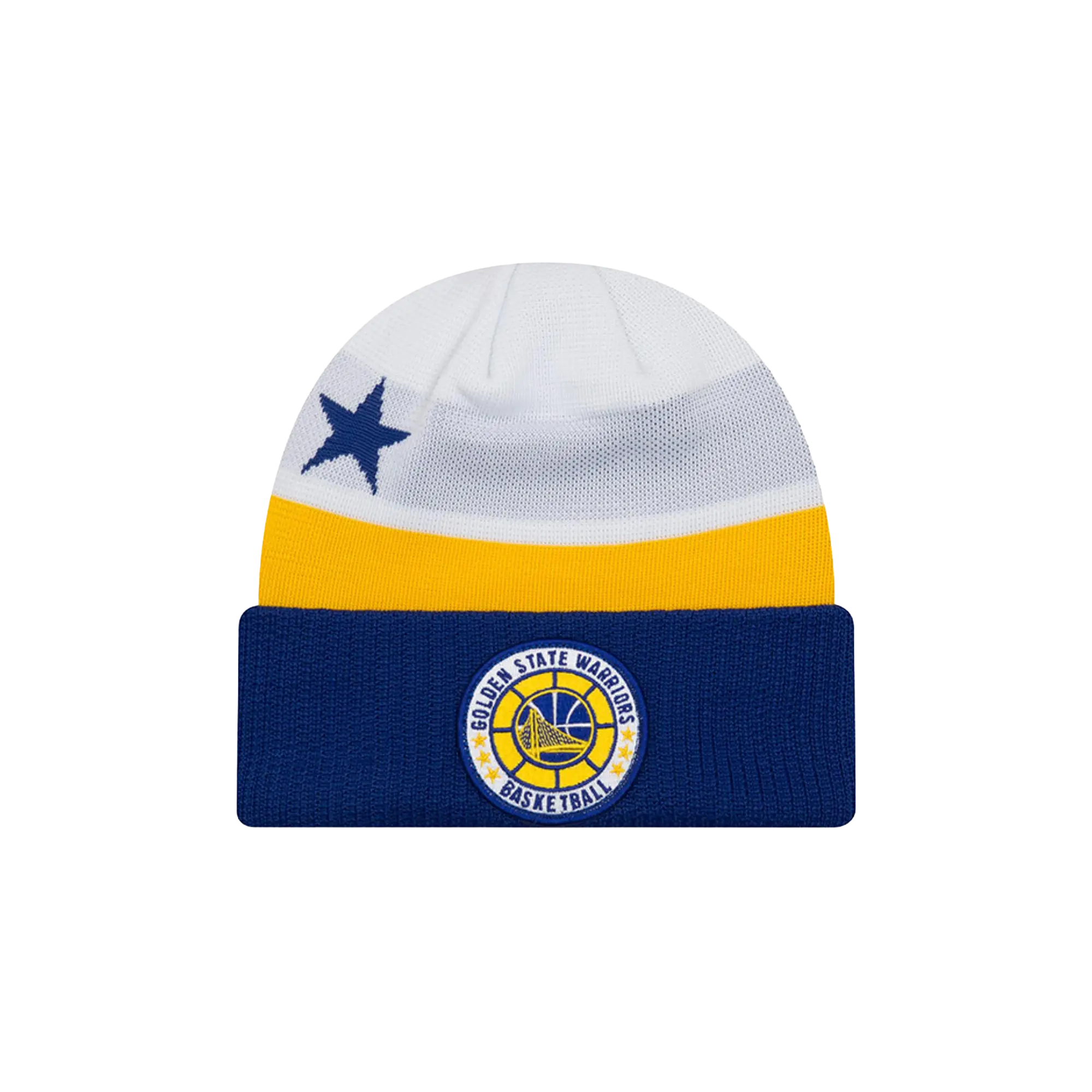 Golden State Warriors Tip-Off Series Knit Beanie "White / Grey / Yellow / Blue" NE674