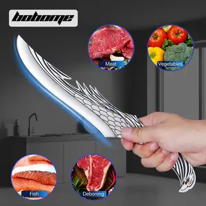 Japan Chef Knife Eagle Knife Hand Forged Viking Knife High Carbon Steel 14 Inches Length,Ergonomic Artistic Viking Style Boning Knife Unique Feather Knife Gift for Men