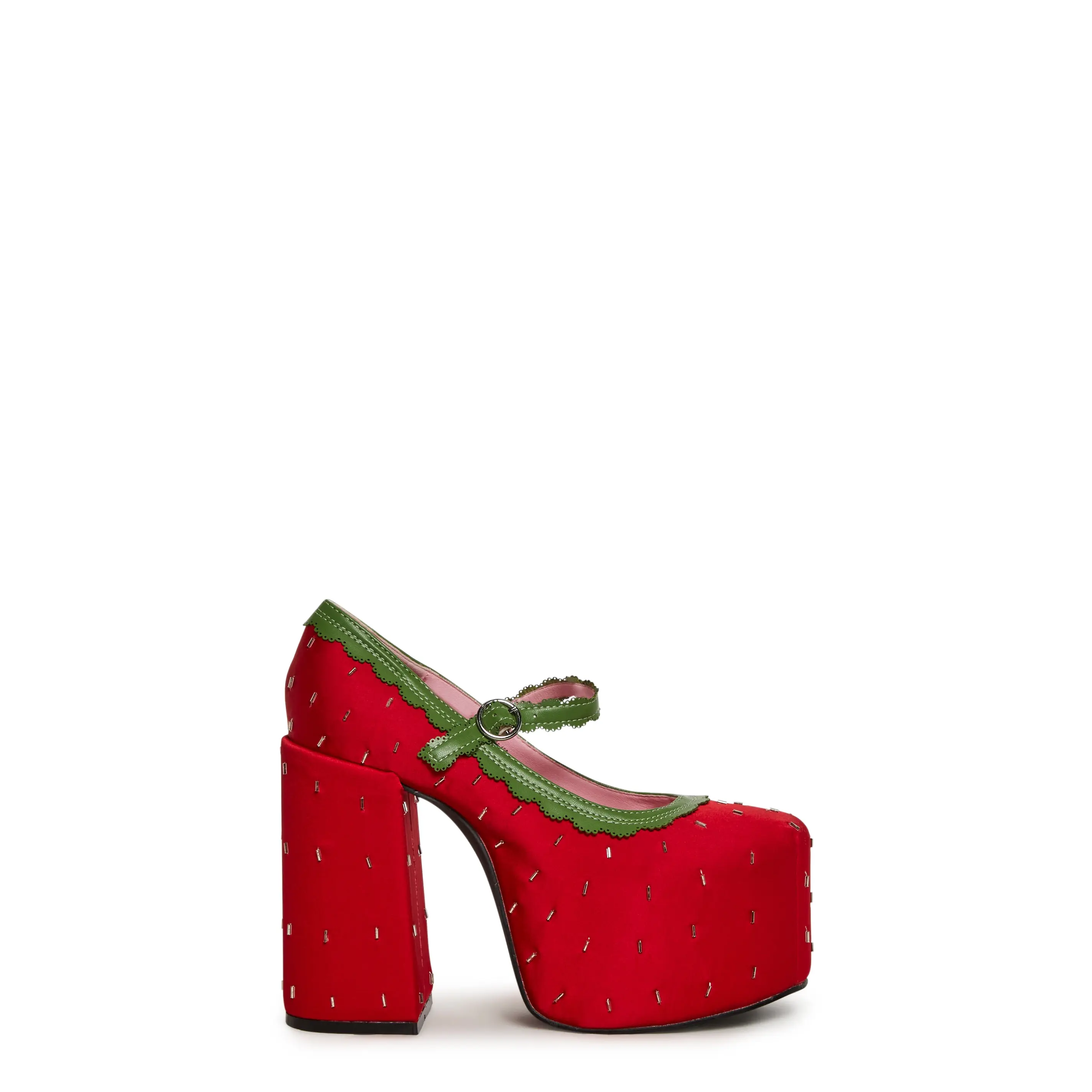 Strawberry Sweet Mary Jane Platform Heels