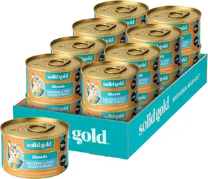 Solid Gold Five Oceans™ Mackerel & Tuna Wet Food for Cats Grain Free Gluten Free Holistic Canned Cat Food with Natural Ingredients