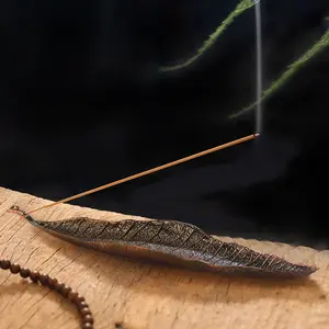 Buddha Leaf Incense Holder, Creative Aromatherapy Decorative Piece, Home Indoor Smokeless Burner Stand, Unique Buddha Leaf Design