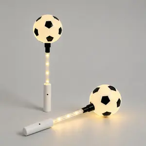 Pack of 2 glowing soccer sticks, June 12 support/cheer sticks, battery powered, safe and hazard-free, suitable for children and fans, handheld LED soccer cheer lights with 3 modes available—an ideal choice for match days, soccer parties, and team gifts.