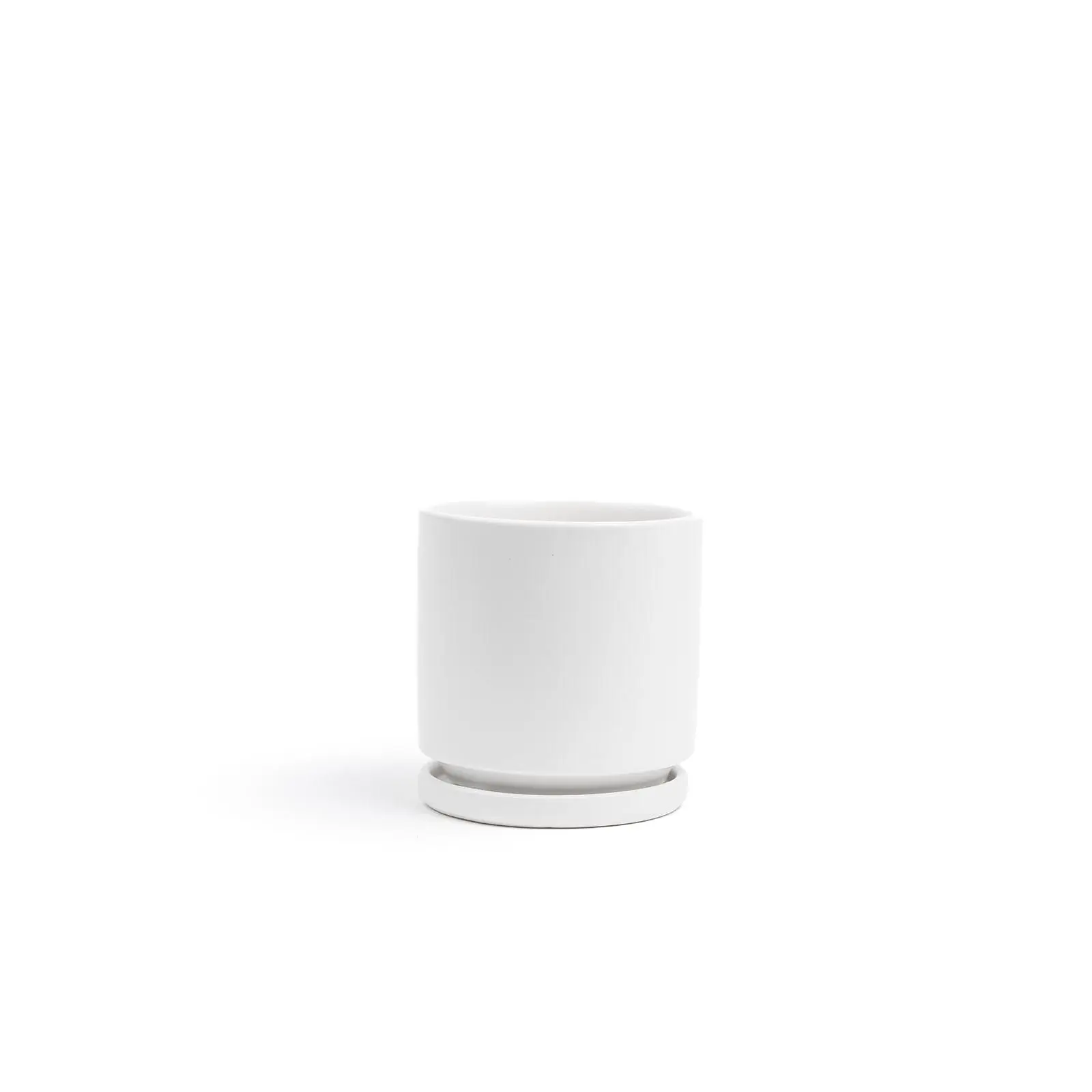 6.5" Gemstone Cylinder Pot with Water Saucer (RS)