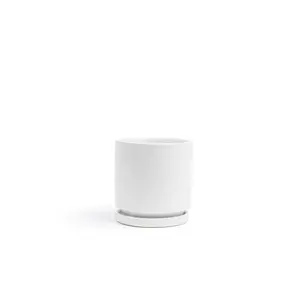6.5" Gemstone Cylinder Pot with Water Saucer (RS)