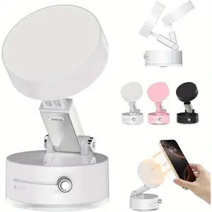 Magnetic Suction Cup Folding & Rotating Bracket, Universal Vacuum Rotating Bracket, Mobile Phone Bracket for Home Office, Phone Suction Mount