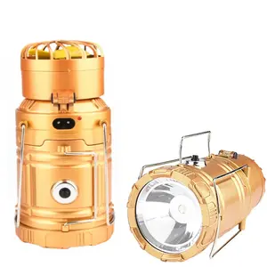 1 Pack Camping USB Fan with Light Solar LED Camping Light Battery Rechargeable Battery Operation Lantern Outdoor Camping Accessories Small ToolRAIMENTRY