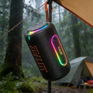 ZEALOT 60W Portable Bluetooth Speaker, IPX6 Waterproof, Deep Bass & Stereo, 8000mAh Playtime, LED Lights for Home, Camping, Party, Gym, Pool, Beach, Yoga, Ideal Gift, RGB Multifunction Speaker
