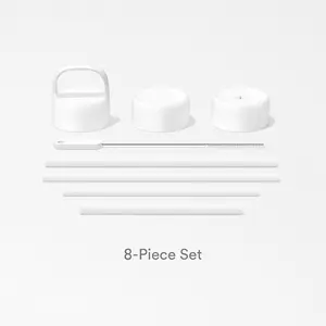 Nama's Versatile Bottle Accessory Pack - 8-Piece Set with 3 Lids & 4 Straws for Customized Beverage Solutions
