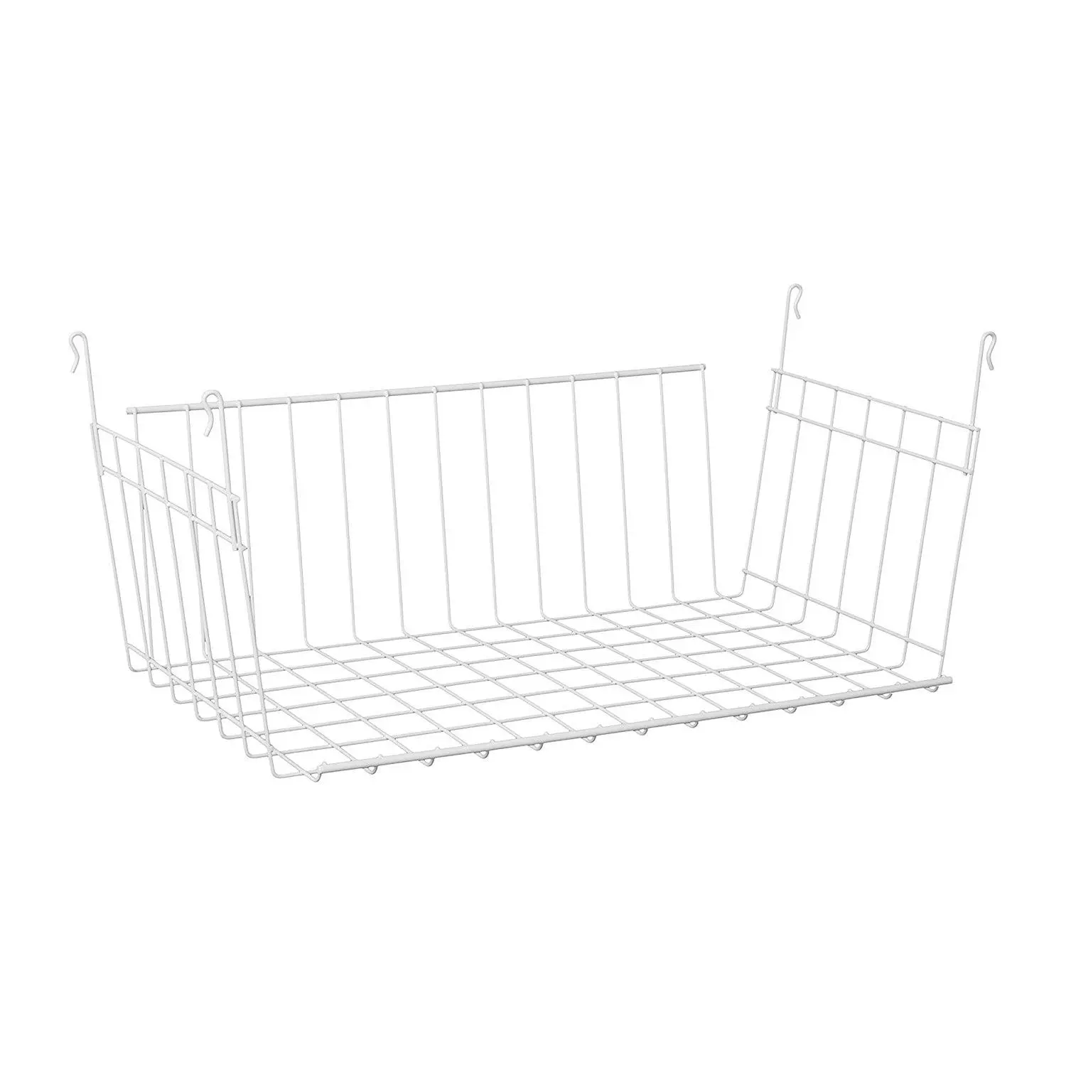 ClosetMaid 17 Inch Wide Hanging Basket for Wire Shelving Closet Organizer, White Racks Steel Room Hangable