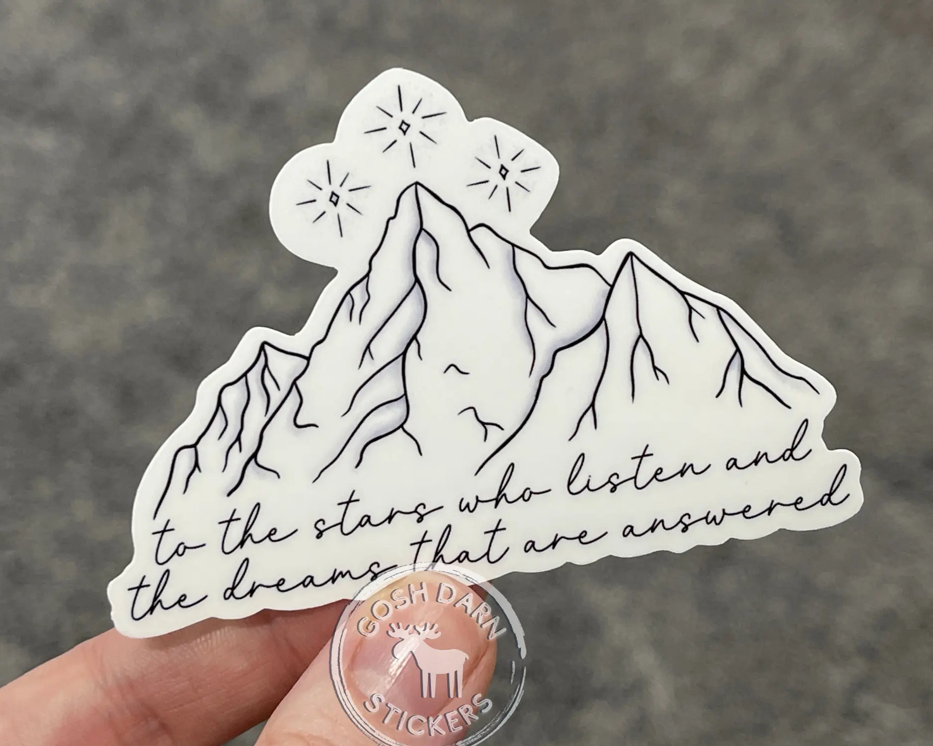 ACOTAR Fan Sticker Velaris ACOTAR Mountains with Quote Sticker Gift For Book Lover Sticker for kindle sticker
