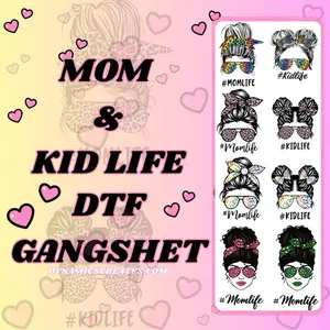 MOM & KID DTF GANGSHEET SHIRT DESIGNS