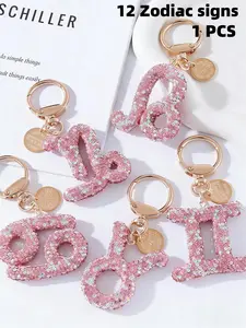Zodiac Keychain, Fashionable Bag Accessory, Keychain for Bags, Unique Design for Daily Use, Perfect Gift for Women and Girls, Universal Bag Charm, Keychain Kawaii