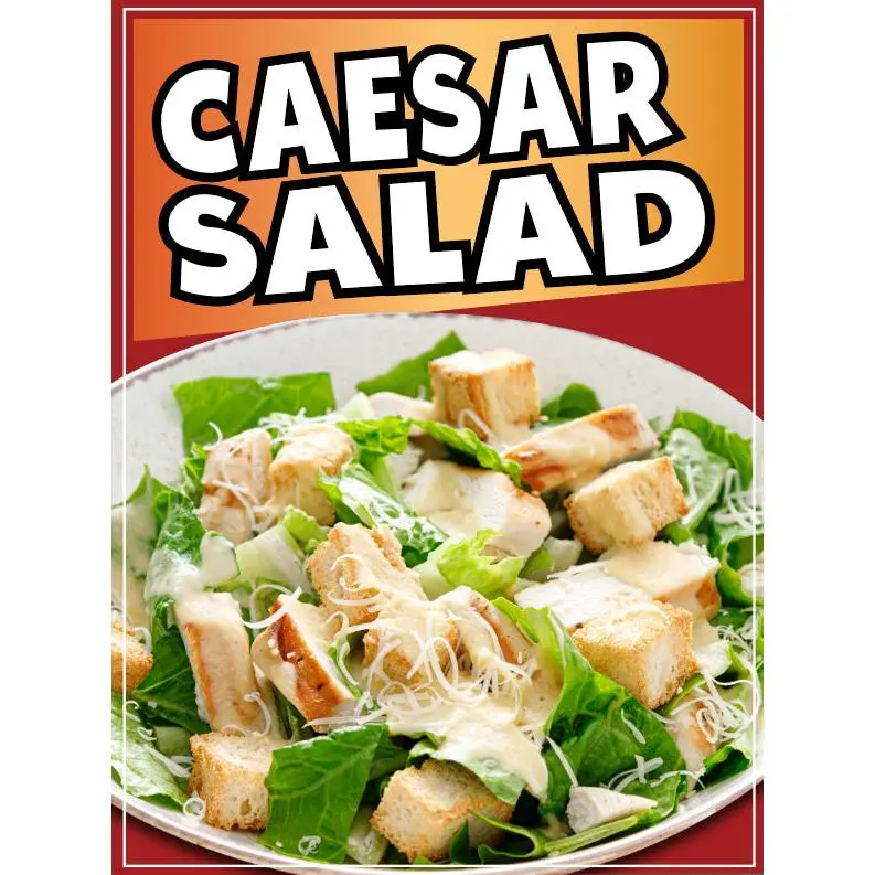 Caesar Salad Sticker Window Decal Truck Concession Vinyl Restaurant Wall poster Sticker Food Decal Signs