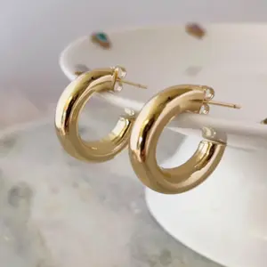 Trendy Minimalist Fashion Gold Plated Earrings for Women - Subtle Elegance & Versatile for everyday use