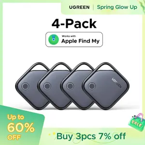 UGREEN Finder Tag Compatible with Apple Offcial Chip (for iOS Only or Samsung Only), Anti-lost for Car Key Wallet Luggage Passport with Alarm& Left-Behind Remind Slim Bluetooth Tracker,Gps Signal Protector Smart Tracking ,TikTokShopSpringGlowUp,Greenish