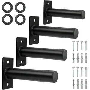 Heavy Duty Wall Mounted Weight Plate Rack – Set of 2 Sturdy Steel Holders with Anti-Mark Protection, 300 KG Capacity, Space-Saving Storage for Home Gym, Includes Mounting Screws