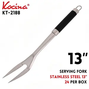 13-inch Large Serving Fork, Essential Kitchen Tool Cutlery Stainless Steel Sturdy Tableware